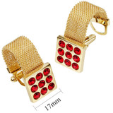 Onyx Stone Gold Chain Cufflinks