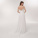 Spaghetti Strap Chiffon Beach Wedding Dress