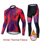 2020 Pro Team Winter Thermal Fleece Cycling Clothes Men Long Sleeve