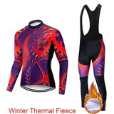 2020 Pro Team Winter Thermal Fleece Cycling Clothes Men Long Sleeve