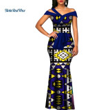 African Wax Print Dresses for Women Bazin Riche Summer Long Mermaid Dress Traditional African Clothing Vestidos Party WY3288 African Wax Print Dresses for Women Bazin Riche Summer Long Mermaid Dress Traditional African Clothing Vestidos Party WY3288