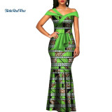African Wax Print Dresses for Women Bazin Riche Summer Long Mermaid Dress Traditional African Clothing Vestidos Party WY3288 African Wax Print Dresses for Women Bazin Riche Summer Long Mermaid Dress Traditional African Clothing Vestidos Party WY3288