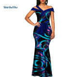 African Wax Print Dresses for Women Bazin Riche Summer Long Mermaid Dress Traditional African Clothing Vestidos Party WY3288 African Wax Print Dresses for Women Bazin Riche Summer Long Mermaid Dress Traditional African Clothing Vestidos Party WY3288