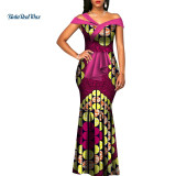 African Wax Print Dresses for Women Bazin Riche Summer Long Mermaid Dress Traditional African Clothing Vestidos Party WY3288 African Wax Print Dresses for Women Bazin Riche Summer Long Mermaid Dress Traditional African Clothing Vestidos Party WY3288