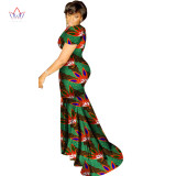 BRW African Dresses Women Summer Dress Long Dress Sexy Maxi Dresses Bazin Riche African Print Clothing Dashiki Clothes WY1388 BRW African Dresses Women Summer Dress Long Dress Sexy Maxi Dresses Bazin Riche African Print Clothing Dashiki Clothes WY1388