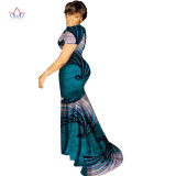 BRW African Dresses Women Summer Dress Long Dress Sexy Maxi Dresses Bazin Riche African Print Clothing Dashiki Clothes WY1388 BRW African Dresses Women Summer Dress Long Dress Sexy Maxi Dresses Bazin Riche African Print Clothing Dashiki Clothes WY1388