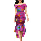 High Quality Vestidos Party African Print Dresses for Women Bazin Riche Long Mermaid Dress Traditional African Clothing WY3227 High Quality Vestidos Party African Print Dresses for Women Bazin Riche Long Mermaid Dress Traditional African Clothing WY3227