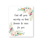 Bible Verse Christian Wall Art Canvas