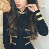 Stylish Stand-Up Collar Zipper Double-Breasted Suit