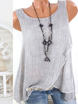 Sleeveless Round Neck Plain T-Shirts Sleeveless Round Neck Plain T-Shirts