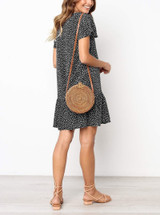 Casual Sexy Deep V  Neck Floral Print Short Sleeve Mini Casual Dresses Casual Sexy Deep V  Neck Floral Print Short Sleeve Mini Casual Dresses