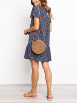 Casual Sexy Deep V  Neck Floral Print Short Sleeve Mini Casual Dresses Casual Sexy Deep V  Neck Floral Print Short Sleeve Mini Casual Dresses