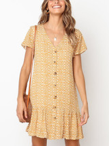 Casual Sexy Deep V  Neck Floral Print Short Sleeve Mini Casual Dresses Casual Sexy Deep V  Neck Floral Print Short Sleeve Mini Casual Dresses