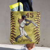 Softball Cloth Tote Bag Personalized Softball Player
