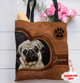 Pug Cloth Tote Bag Personalized Pug Lover Pug Cloth Tote Bag Personalized Pug Lover