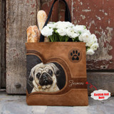 Pug Cloth Tote Bag Personalized Pug Lover Pug Cloth Tote Bag Personalized Pug Lover