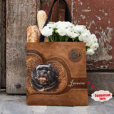 Pug Cloth Tote Bag Personalized Cute Black Pug Pug Cloth Tote Bag Personalized Cute Black Pug