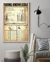 Skiing Knowledge Vertical Poster