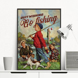 Quit wishing go fishing Poster