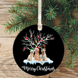 GOLDEN RETRIEVER CHRISTMAS ORNAMENT