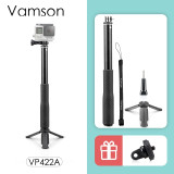 Vamson for Gopro Accessories Tripod Monopod Adjustable Selfie Stick for GoPro Hero 8 7 6 5 for Xiaomi Yi SJCAM for Phone VP422
