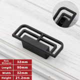 WV Classical Handle Solid Brass Black Gold Vintage Handles 96mm Ancient Cabinet Door Handles for Furniture Drawer Pulls Hardware