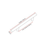 KAK 2" ~ 20'' Gold Kitchen Door T Bar Straight Handle Knobs Cabinet Pull Diameter 10mm Stainless Steel Handles Furniture Handle