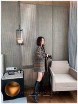 Bella philosophy Winter Korean Overcoat Women 2020 Vintage Woolen Loose Coats female Double Breasted Turn-down Collar Overcoat