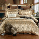 Luxury Jacquard Bedding Set King Size Duvet Cover Bed Linen Queen Comforter Bed Gold Quilt Cover High Quality For Adults Luxury Jacquard Bedding Set King Size Duvet Cover Bed Linen Queen Comforter Bed Gold Quilt Cover High Quality For Adults