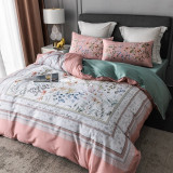 European Style Palace Digital Printing 600TC Egyptian Cotton Bedding Sets Duvet Cover Pillowcase Flat Sheet Luxury Queen King#sw