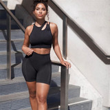 2PCS Seamless Yoga Suits Women Energy Gym Fitness Clothing High Waist Leggings Bra Yoga Sets Training Sport Running Sport