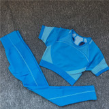 2PCS Seamless Yoga Suits Women Energy Gym Fitness Clothing High Waist Leggings Bra Yoga Sets Training Sport Running Sport