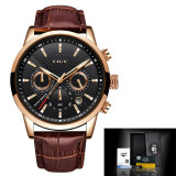 LIGE 2020 New Watch Men Fashion Sport Quartz Clock Mens Watches Brand Luxury Leather Military Waterproof Watch Relogio Masculino