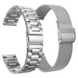 Band sets for Samsung Galaxy Watch 46mm/Gear S3 22mm 20mm Stainless Steel Mesh milanese bracelet for active 2 40mm 44mm strap
