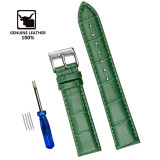 Genuine Leather Watchbands 12/14/16/18/20/22/24 mm Watch Steel Pin buckle Band Strap High Quality Wrist Belt Bracelet + Tool