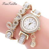 FanTeeDa Top Brand Women Bracelet Watches Ladies Love Leather Strap Rhinestone Quartz Wrist Watch Luxury Fashion Quartz Watch FanTeeDa Top Brand Women Bracelet Watches Ladies Love Leather Strap Rhinestone Quartz Wrist Watch Luxury Fashion Quartz Watch