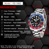 PAGANI DESIGN Sapphire Glass 40MM Ceramic GMT Mechanical Watches 100m Waterproof Classic Fashion Luxury Automatic Watch