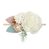 Peral  Baby Headbands Flower For Girls Handmade Bundle Nylon Elastic  Hair Band Baby Hairband Headdress Newborn Hair Accessories