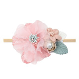 Peral  Baby Headbands Flower For Girls Handmade Bundle Nylon Elastic  Hair Band Baby Hairband Headdress Newborn Hair Accessories