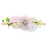Peral  Baby Headbands Flower For Girls Handmade Bundle Nylon Elastic  Hair Band Baby Hairband Headdress Newborn Hair Accessories