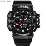 SMAEL Men Sports Watch Military Watches LED Quartz Dual Display Waterproof Outdoor Sport Men's Wristwatches Relogio Masculino