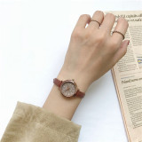Retro Brown Women Watches Qualities Small Ladies Wristwatches Vintage Leather Bracelet Watch 2019 Fashion Brand Female Clock