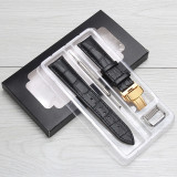 Calfskin Genuine Cow Leather Watchband Belt For Watch Strap Bracelets Butterfly Buckle Replacement 12mm-24mm