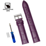 Soft Wrist Belt Bracelet Comfortable Genuine Leather Watch Strap 12/14/16/18/20/22/24 mm Watch Pin buckle Band  + Tool