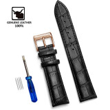 Soft Wrist Belt Bracelet Comfortable Genuine Leather Watch Strap 12/14/16/18/20/22/24 mm Watch Pin buckle Band  + Tool