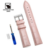 Soft Wrist Belt Bracelet Comfortable Genuine Leather Watch Strap 12/14/16/18/20/22/24 mm Watch Pin buckle Band  + Tool