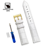 Soft Wrist Belt Bracelet Comfortable Genuine Leather Watch Strap 12/14/16/18/20/22/24 mm Watch Pin buckle Band  + Tool