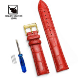 Soft Wrist Belt Bracelet Comfortable Genuine Leather Watch Strap 12/14/16/18/20/22/24 mm Watch Pin buckle Band  + Tool