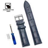 Soft Wrist Belt Bracelet Comfortable Genuine Leather Watch Strap 12/14/16/18/20/22/24 mm Watch Pin buckle Band  + Tool