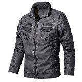 Mens Leather Jackets 2020 Winter New Casual Motorcycle PU Jacket Biker Leather Coats European Windbreaker Genuine Leather Jacket